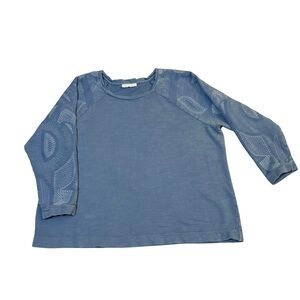 Pure Jill Elegant Blue Women's Crew Neck Sweater